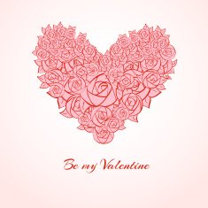 Valentines day card on pink background N4