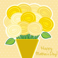 Rose "Happy Mother's Day" card in vector format