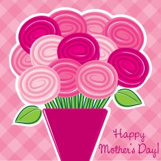 Rose "Happy Mother's Day" card in vector format N2