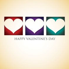 Heart cut out Valentine's Day card in vector format N12