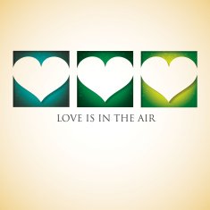 Heart cut out Valentine's Day card in vector format N16
