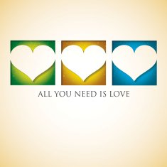 Heart cut out Valentine's Day card in vector format N17