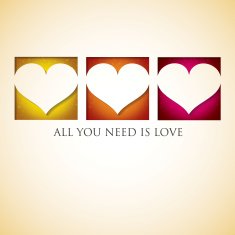 Heart cut out Valentine's Day card in vector format N18