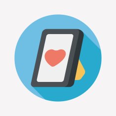 Valentine's Day photo frame flat icon with long shadow eps10 N3