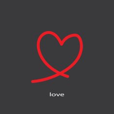 line of heart icon vector illustration eps10