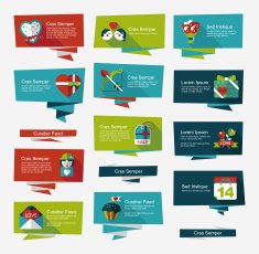 Valentine&acirc;ÂÂs Day banner flat design background set eps10 N3