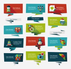 Valentine&acirc;ÂÂs Day banner flat design background set eps10 N4