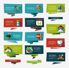Valentine&acirc;ÂÂs Day banner flat design background set eps10 N7