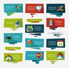 Valentine&acirc;ÂÂs Day banner flat design background set eps10 N11