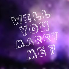 Poster template for marriage proposal design