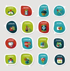 Valentine&acirc;ÂÂs Day speech bubble banner flat design background se N51