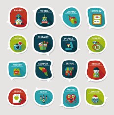 Valentine&acirc;ÂÂs Day speech bubble banner flat design background se N52