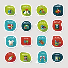 Valentine&acirc;ÂÂs Day speech bubble banner flat design background se N53