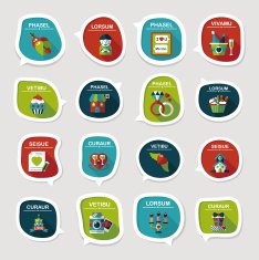 Valentine&acirc;ÂÂs Day speech bubble banner flat design background se N58