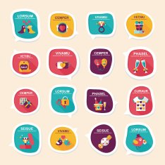 Valentine&acirc;ÂÂs Day speech bubble banner flat design background se N74