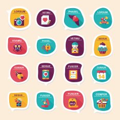 Valentine&acirc;ÂÂs Day speech bubble banner flat design background se N77