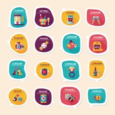 Valentine&acirc;ÂÂs Day speech bubble banner flat design background se N80