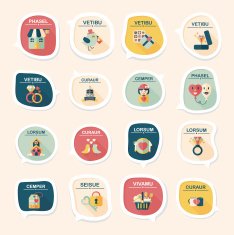 Valentine&acirc;ÂÂs Day speech bubble banner flat design background se N91