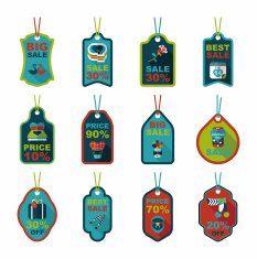 Valentine&acirc;ÂÂs Day tag banner flat design background set eps10 N8