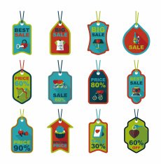 Valentine&acirc;ÂÂs Day tag banner flat design background set eps10 N9