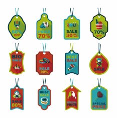Valentine&acirc;ÂÂs Day tag banner flat design background set eps10 N10
