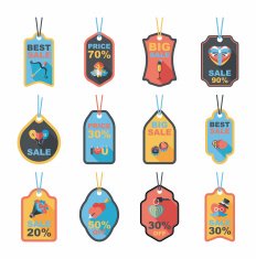 Valentine&acirc;ÂÂs Day tag banner flat design background set eps10 N21