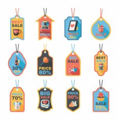 Valentine&acirc;ÂÂs Day tag banner flat design background set eps10 N23