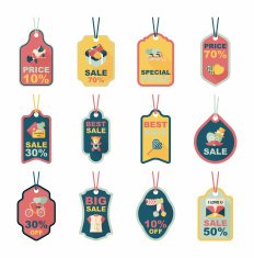 Valentine&acirc;ÂÂs Day tag banner flat design background set eps10 N39
