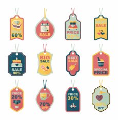 Valentine&acirc;ÂÂs Day tag banner flat design background set eps10 N40