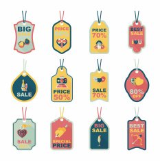 Valentine&acirc;ÂÂs Day tag banner flat design background set eps10 N41