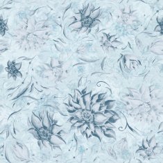 Blue vintage floral pattern N2