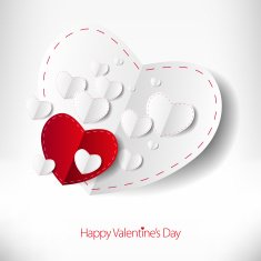 Valentine's day love card with heart sign N5