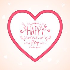 Heart with inscription in soft pink tones N2