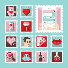 Valentines day Love stamps N2
