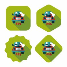 wedding couple flat icon with long shadow eps10 N46
