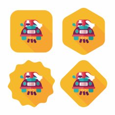 wedding couple flat icon with long shadow eps10 N51