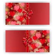 Festive background with hearts bokeh N4