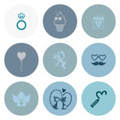 Happy Valentines Day Icons N388