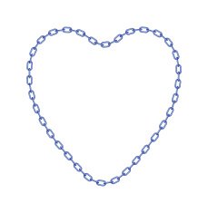 Blue chain in shape of heart