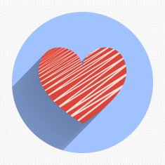 Flat heart applique background Vector illustration for your des N4