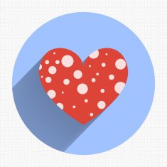 Flat heart applique background Vector illustration for your des N7