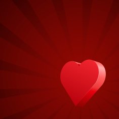 Valentine's day background with 3d heart