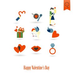 Happy Valentines Day Icons N400