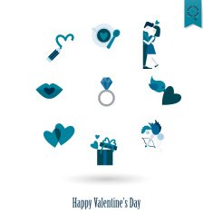 Happy Valentines Day Icons N403