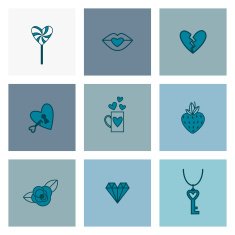 Happy Valentines Day Icons N411