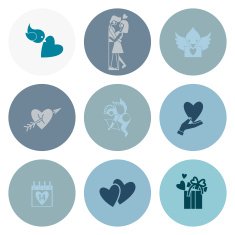 Happy Valentines Day Icons N413
