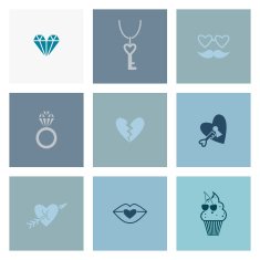 Happy Valentines Day Icons N414