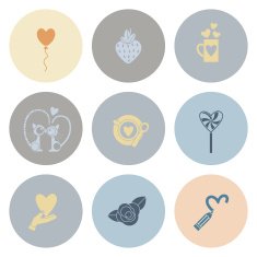 Happy Valentines Day Icons N422