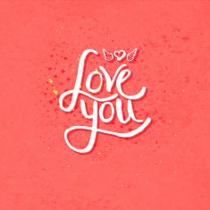 Simple Love You Concept with Winged Heart N2