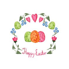 Beautiful Easter card in watercolors N2